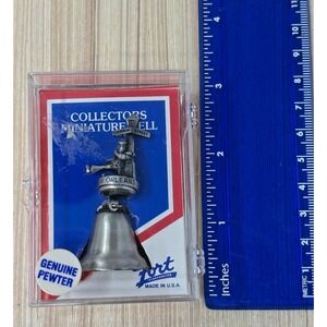 Vintage Pewter New Orleans Bourbon Street Collector Miniature Bell in Case